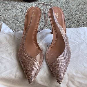 Zara Rose gold pumps